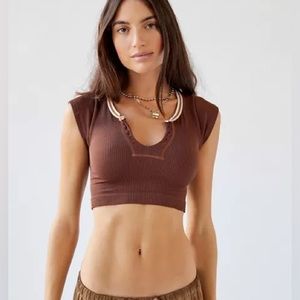 Urban Outfitters Out from Under Go for Gold Seamless top